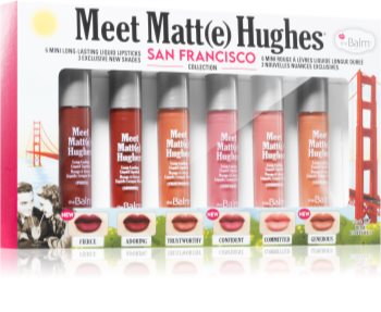 theBalm Meet Matt(e) Hughes Mini Kit San Francisco kit de rouges à lèvres liquides pour un effet longue tenue