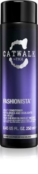 TIGI Catwalk Fashionista après-shampoing violet pour cheveux blonds et méchés