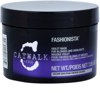 TIGI Catwalk Fashionista máscara roxa para cabelo loiro e com madeixas