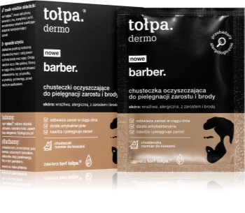 Tołpa Dermo Men Barber Feuchttücher für Gesicht und Bart