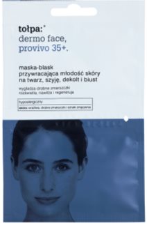Tołpa Dermo Face Provivo 35+ máscara facial de rejuvenescimento profundo, pescoço, busto e área de decote