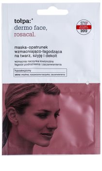 Tołpa Dermo Face Rosacal máscara calmante para a pele avermelhada e irritada para rosto, pescoço e decote