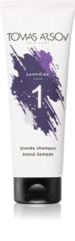 Tomas Arsov Sapphire Blonde Shampoo Shampoo zum Neutralisieren von Gelbstich für blondiertes Haar oder kaltblonde Strähnchen