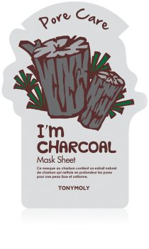 TONYMOLY I'm CHARCOAL arcmaszk a bőr kisimításáért és a pórusok minimalizásáért