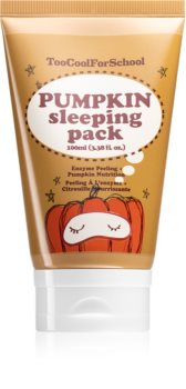 Too Cool For School Pumpkin Sleeping Pack mască iluminatoare de noapte cu efect exfoliant