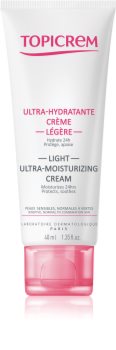 Topicrem UH FACE Light Ultra-Moisturizing Cream könnyű hidratáló krém normál víz normál és kombinált, érzékeny bőrre