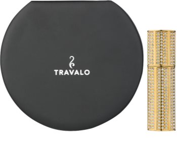 Travalo Divine vaporisateur parfum rechargeable avec cristaux de swarovski mixte Gold