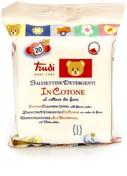 Trudi Baby Care feuchte Reinigungspads aus Baumwolle mit Blütennektar
