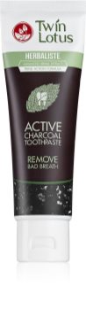 Twin Lotus Herbaliste Active Charcoal φυτική οδοντόκρεμα χωρίς φθόριο