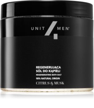 Unit4Men Bath Salt Citrus & Musk fürdősó regeneráló hatással