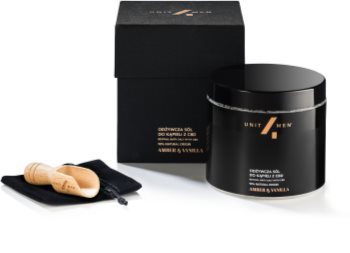 Unit4Men Bath Set Amber & Vanilla koupelová sůl s konopným olejem