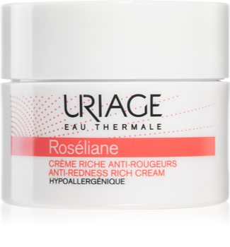 Uriage Roséliane Anti-Redness Rich Cream Ravitseva Päivävoide Herkälle, Punoitukselle Alttiille Iholle