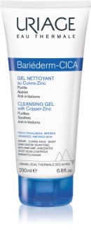 Uriage Bariéderm Cleansing Cica-Gel with Cu-Zn gel calmant de curatare pe pielea crapata