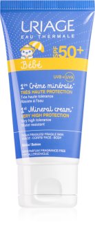Uriage Bebe 1st Mineral Cream Spf 50 Solkram Med Mineraler Spf 50 Notino Se