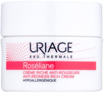 Uriage Roséliane creme de dia nutritivo para a pele sensível com tendência a aparecer com vermelhidão