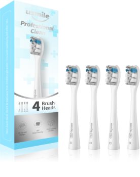 USMILE Professional Clean Zobu sukas maināmās galviņas 4 gab.