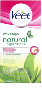 Veet Natural Inspirations benzi depilatoare cu ceara rece pentru piele normala si uscata