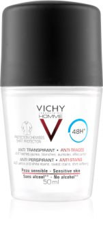 Vichy Homme Deodorant No White or Yellow Marks Roll-On Deodorant 48h