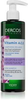 Vichy Dercos Vitamin A.C.E съживяващ шампоан за озаряване на коса без блясък