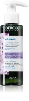 Vichy Dercos Vitamin A.C.E съживяващ шампоан за озаряване на коса без блясък