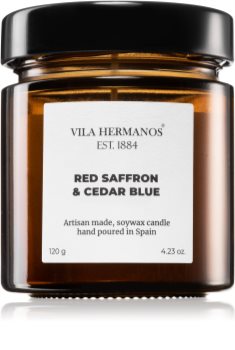 Vila Hermanos Apothecary Red Saffron & Cedar Blue Duftkerze