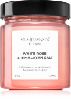 Vila Hermanos Apothecary Rose White Rose & Himalayan Salt vonná sviečka