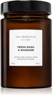 Vila Hermanos Apothecary Fresh Basil & Rhubarb bougie parfumée
