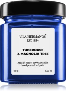 Vila Hermanos Apothecary Cobalt Blue Tuberose & Magnolia Tree vonná sviečka