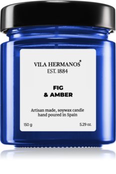Vila Hermanos Apothecary Cobalt Blue Fig & Amber vela perfumada