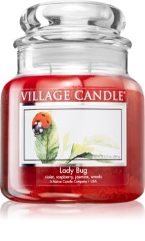 Village Candle Lady Bug scented candle (Glass Lid)
