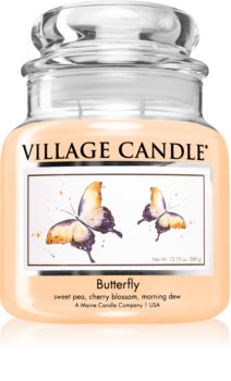 Village Candle Butterfly vela perfumada (Glass Lid)