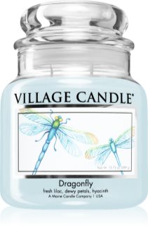 Village Candle Dragonfly illatos gyertya (Glass Lid)