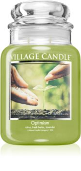 Village Candle Optimism Tuoksukynttilä (Glass Lid)