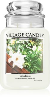 Village Candle Gardenia Duftkerze   (Glass Lid)