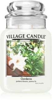Village Candle Gardenia Tuoksukynttilä (Glass Lid)
