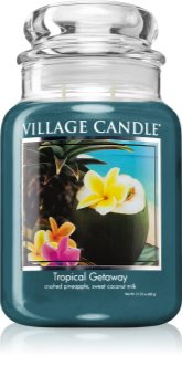 Village Candle Tropical Gateway scented candle (Glass Lid)