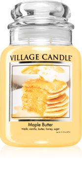 Village Candle Maple Butter geurkaars (Glass Lid)
