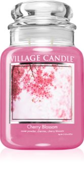 Village Candle Cherry Blossom aроматична свічка (Glass Lid)