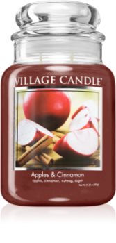 Village Candle Apples & Cinnamon bougie parfumée (Glass Lid)