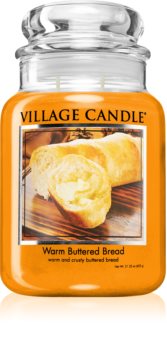 Village Candle Warm Buttered Bread illatos gyertya  (Glass Lid)