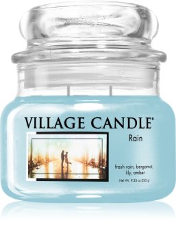 Village Candle Rain doftljus (Glass Lid)