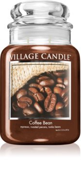 Village Candle Coffee Bean lumânare parfumată  (Glass Lid)