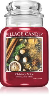 Village Candle Christmas Spice lumânare parfumată  (Glass Lid)
