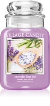 Village Candle Lavender Sea Salt duftlys (Glass Lid)