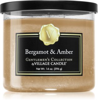 Village Candle Gentlemen's Collection Bergamot & Amber illatos gyertya