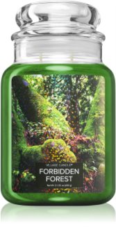 Village Candle Forbidden Forest illatos gyertya  (Glass Lid)