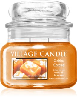Village Candle Golden Caramel mirisna svijeća (Glass Lid)