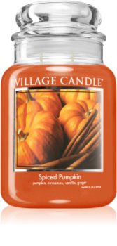 Village Candle Spiced Pumpkin mirisna svijeća (Glass Lid)