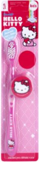 VitalCare Hello Kitty escova de viagem para crianças com tampa