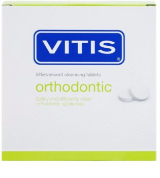 Vitis Orthodontic pastilhas de limpeza para aparelhos e próteses removíveis